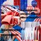 4-Pack Red, White, and Blue Foil Fringe Curtains - 3.3ft x 6.6ft Metallic Tinsel Backdrop - Patriotic Streamers for 4th of July, Memorial Day, Birthdays, and 2026 Sestercentennial Photo Booths